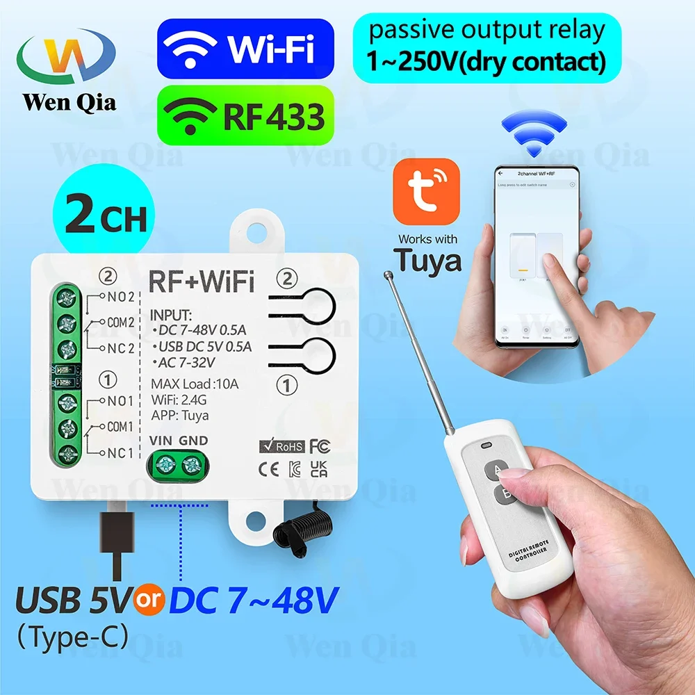 Ir Remote Module - 2CH Smart Light Switch Tuya,WiFi &