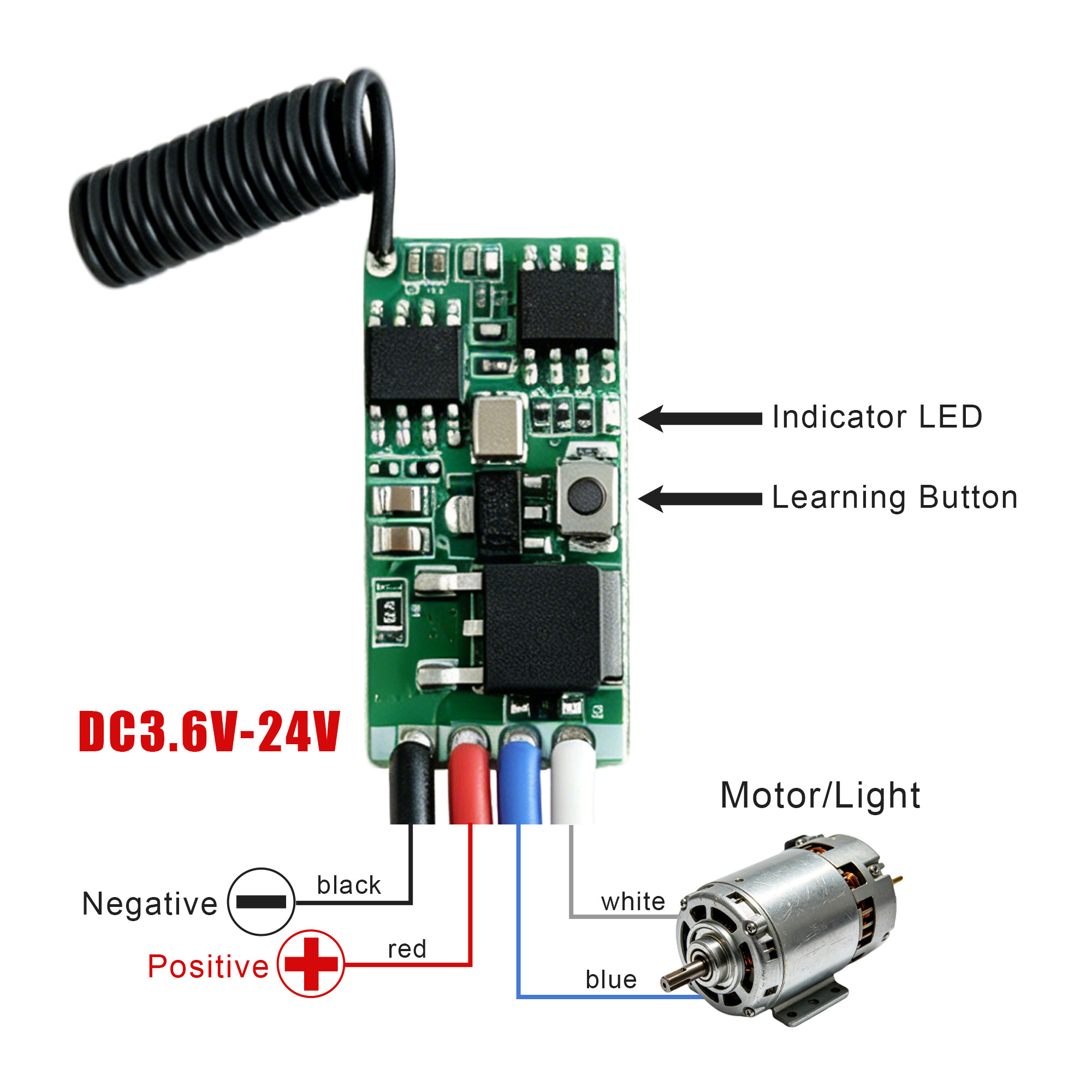 DC 3.7V-24V 433MHz Mini Wirele - Ir Remote Module recension och pris