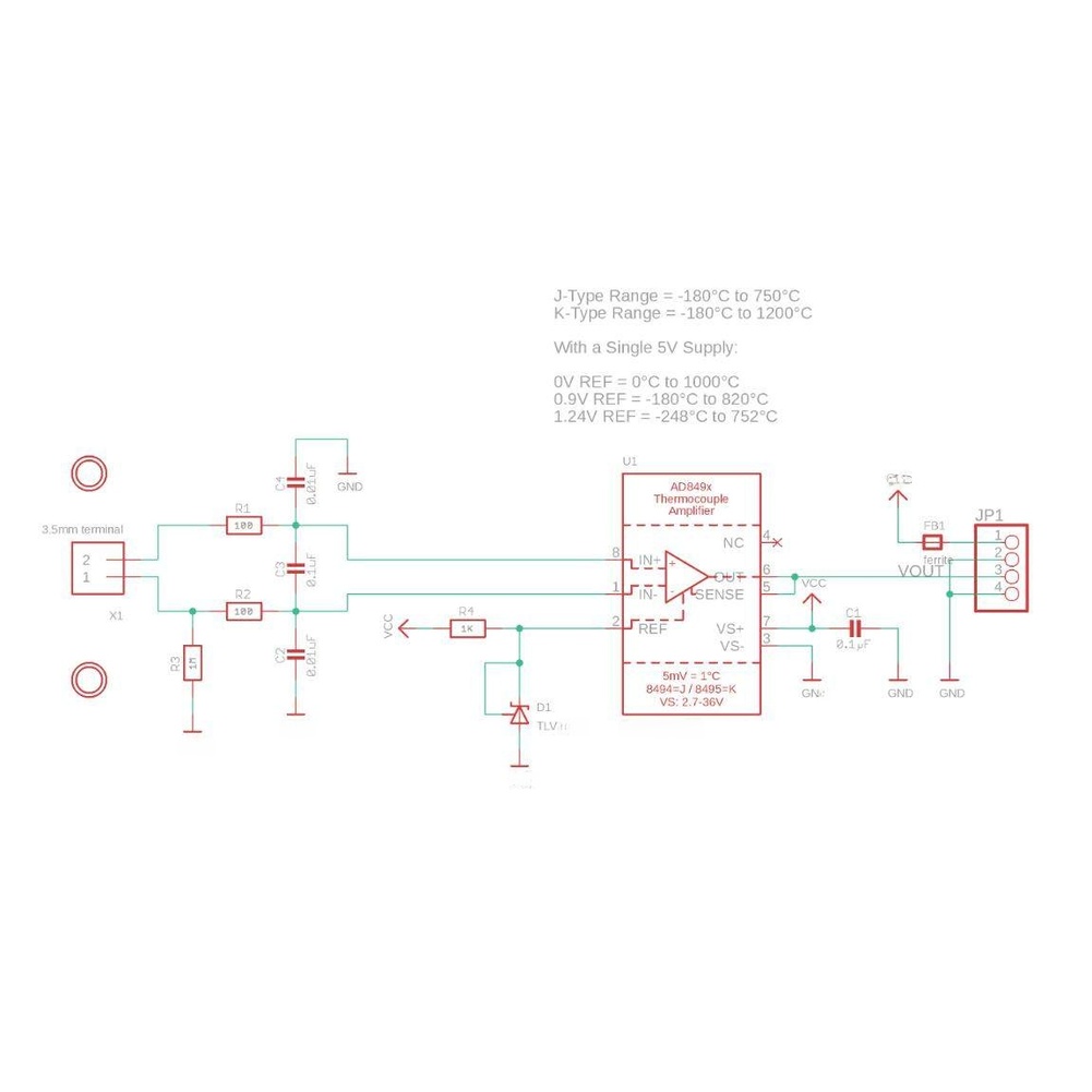 AD8495 K-Type Thermocouple Sig - Thermocouple Module K Type recension och pris