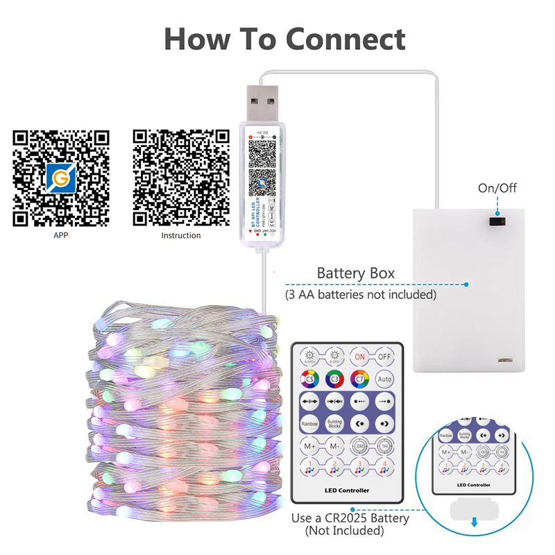 WS2812B Fairy Light String 3AA - Ws2812B recension och pris