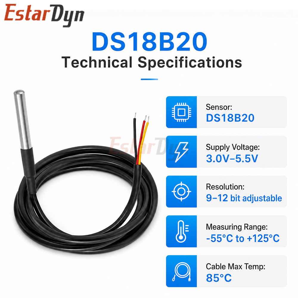 Estardyn DS18B20 Waterproof Di - Ds18B20 recension och pris