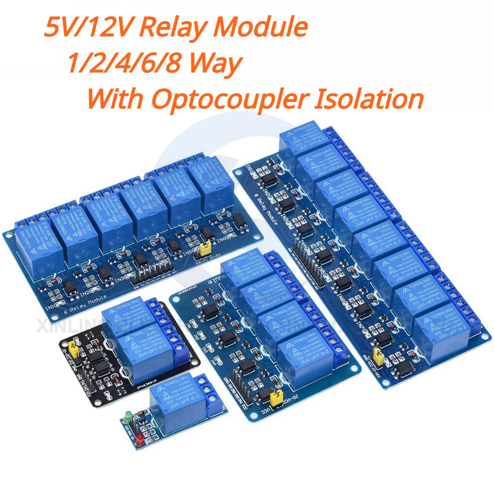 5/12V 1/2/4/6/8 Channel Relay  - Relay Module 4 Channel recension och pris