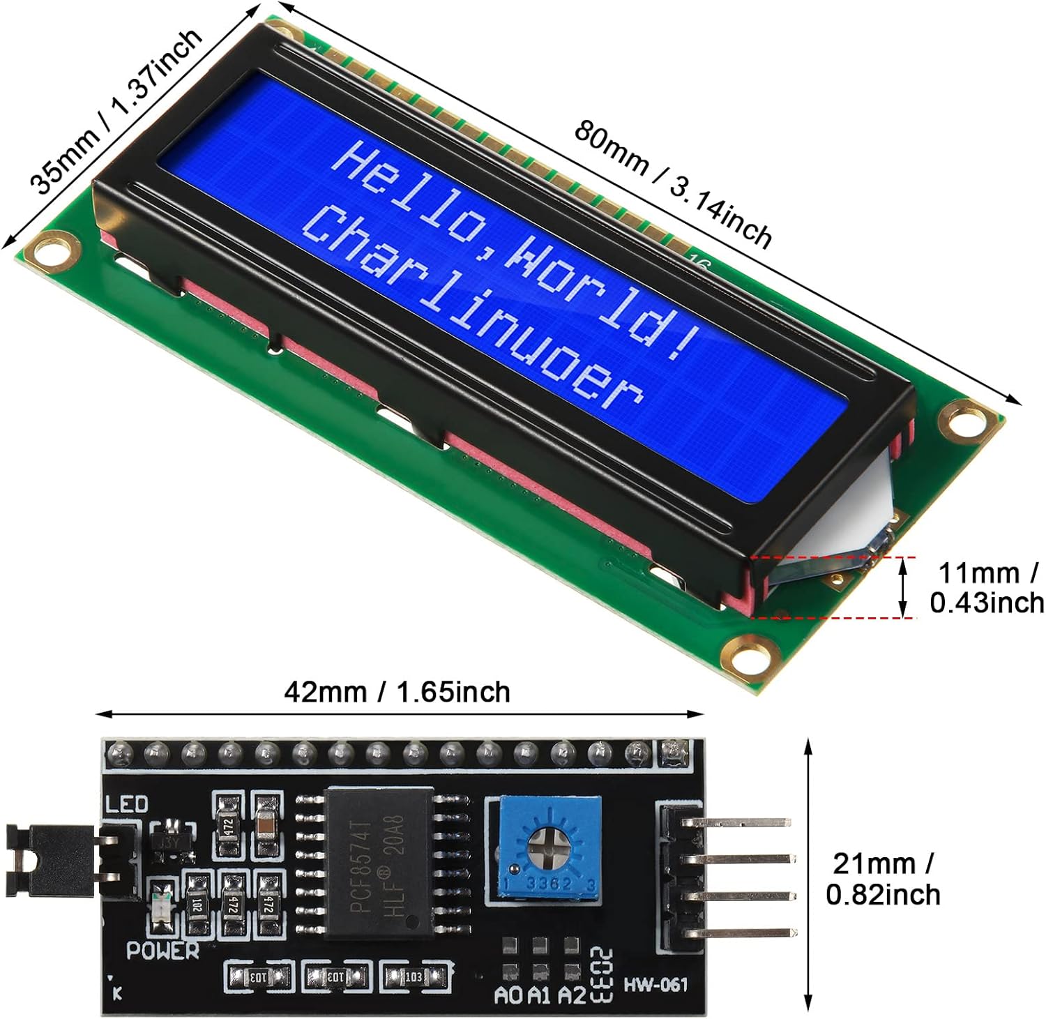 1Set 1602 LCD 20*4 Blue Screen - Lcd 1602 recension och pris